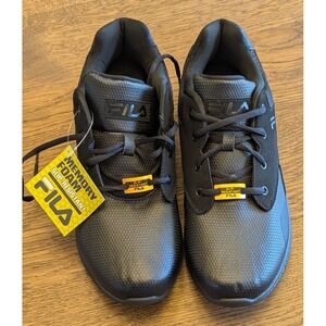 Men's Work Shoes Fila Memory Layers Slip Resistant Shoe, Black, size 12